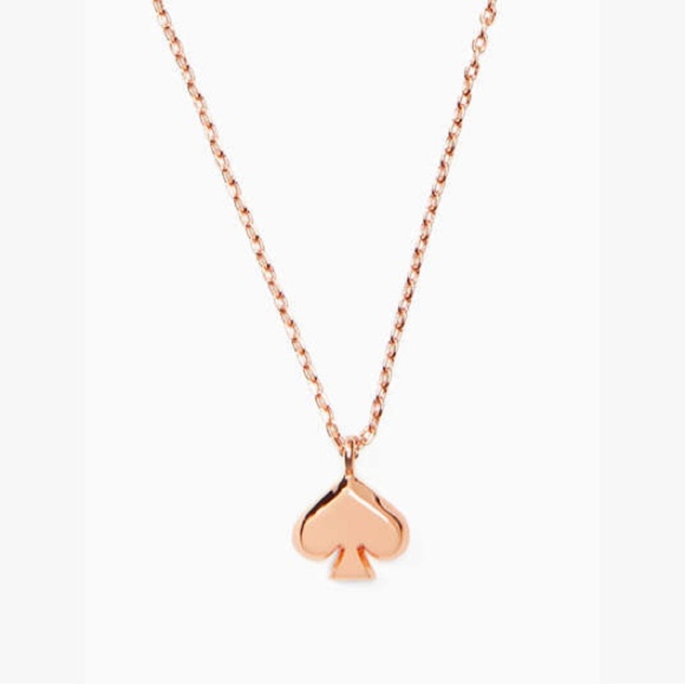 NWT Kate Spade Everyday Spade Metal Mini Rose Gold Pendant Necklace